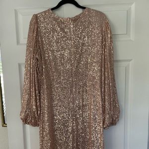 Ivy City rose gold sequin dress size 1X, brand new with tags attached